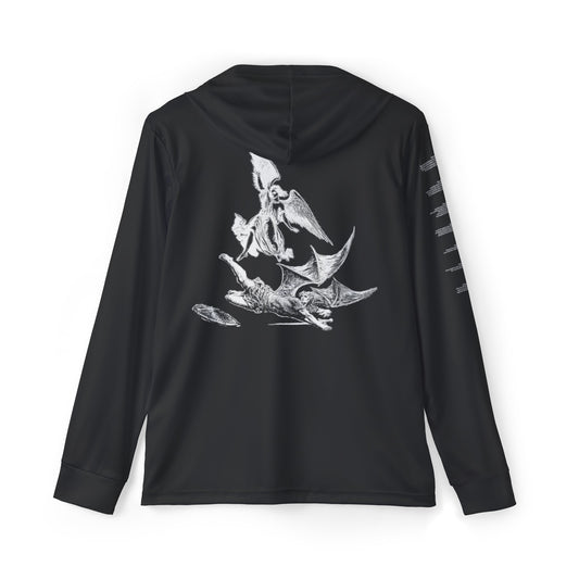 Defeat the Serpent // Athletic Gym Attire Long-sleeved Shirt with Hood.